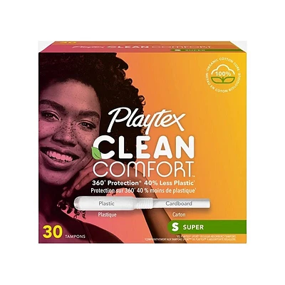 Playtex Clean Comfort Tampons - Super - 30's