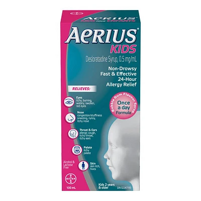 Aerius Kids Allergy Medicine - Bubblegum - 100ml