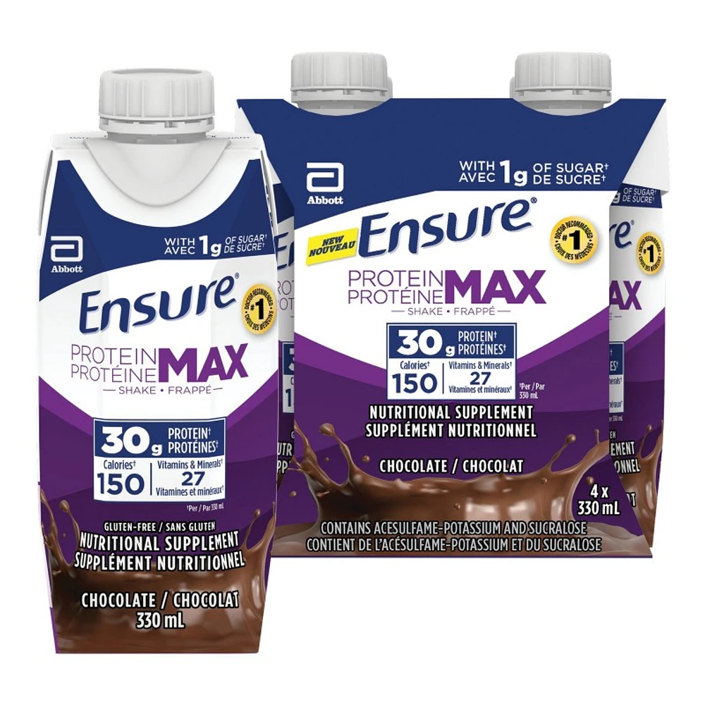 Ensure Max Protein Nutrition Shake - Milk Chocolate - 4 x 330ml