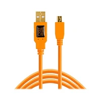 Tether Tools TetherPro USB-A to mini-USB Cable - High Visibility Orange - 4.6m