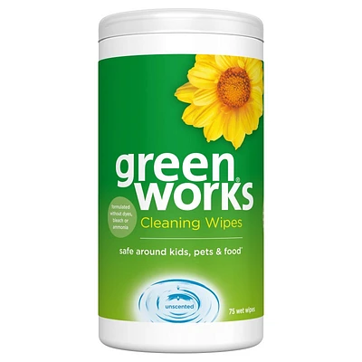 Green Works Cleaning Wipes - Unscented - 75s