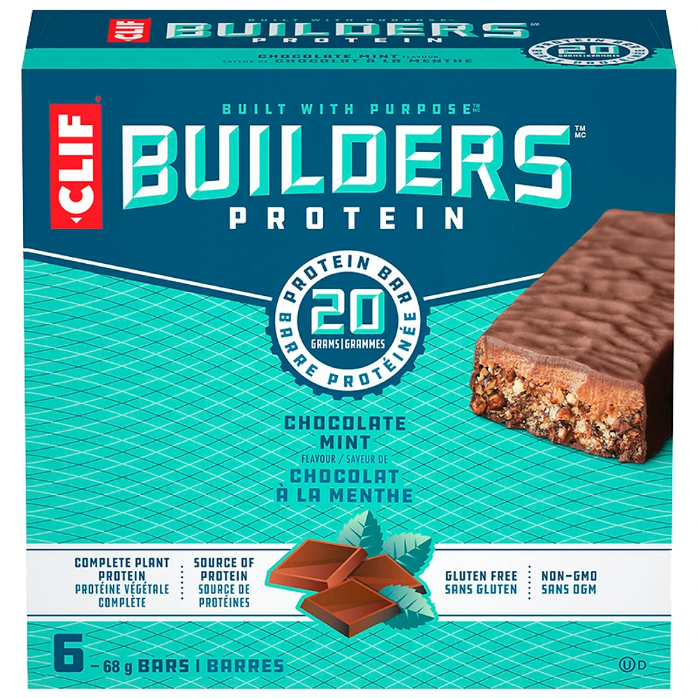 Clif Builders Chocolate Mint - Protein bar - 6 x 68g