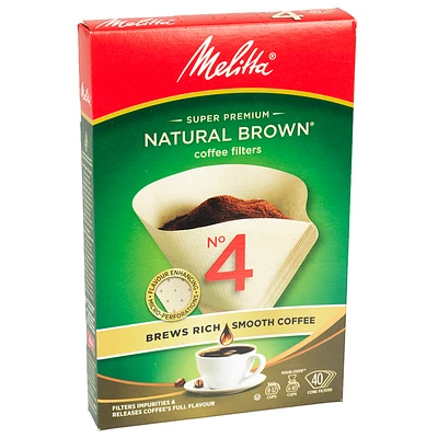Melitta Coffee Filters - No.4 - Natural Brown - 40s