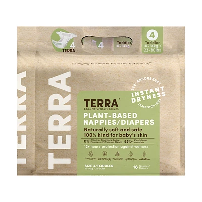 TERRA DIAPERS SIZE 4         18'S