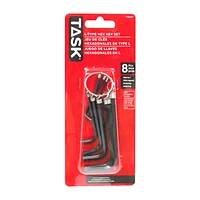 Task Metric Key Chain with Hex Key Set - 8 piece