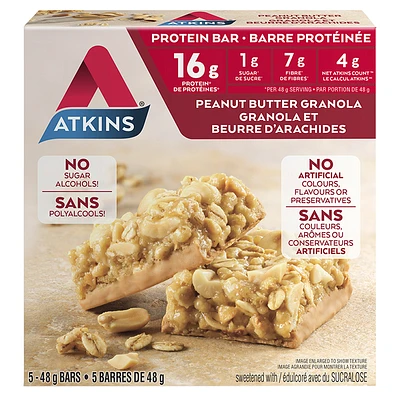 Atkins Protein Bar - Peanut Butter Granola - 5 x 48g
