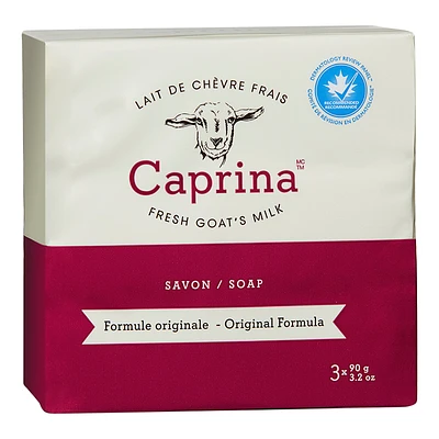 Caprina by Canus Fresh Goat's Milk Soap - Original - 3 x 90g