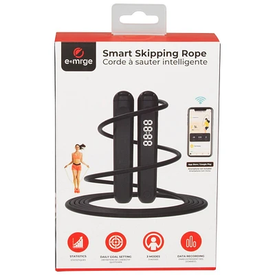 Emrge Smart Skipping Rope - Black