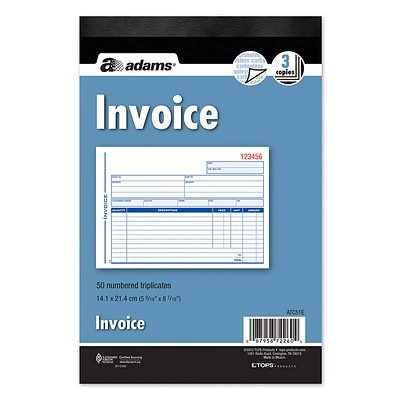 Adams Invoice Book - 3 Part - 50s