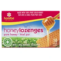 Honibe Honey Lozenges - Menthol & Eucalyptus - 10s