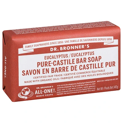 Dr. Bronner's Pure-Castile Bar Soap - Eucalyptus - 140g