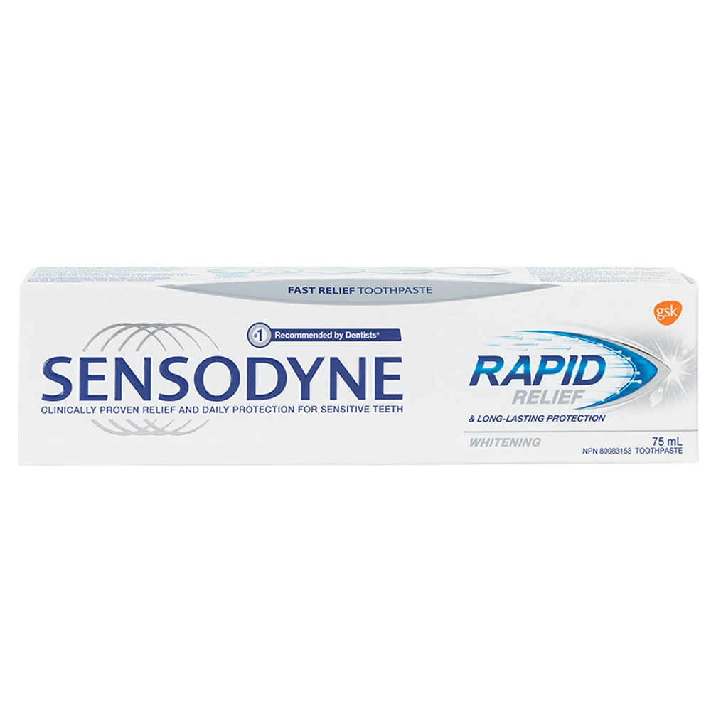 Sensodyne Rapid Relief Whitening Toothpaste - 75ml