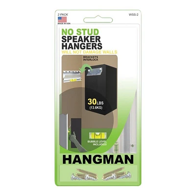 Hangman No-Stud Speaker Hangers - Silver -HANGWSS2