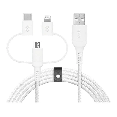 LOGiiX 3-in-1 Multicable - White