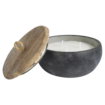 Patio Essentials Citron Candle with Wood Lid