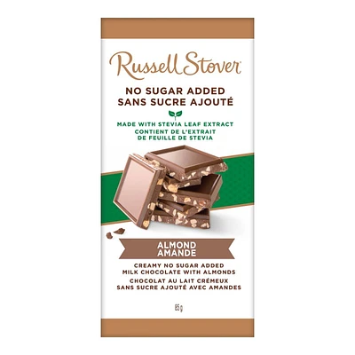 Russel Stover Sugar Free Chocolate Almond Tile Bar - 85g