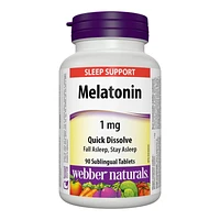 Webber Naturals Melatonin Sublingual Tablets - 1mg - 90's