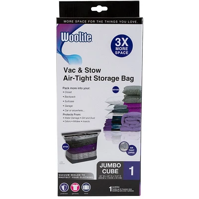 Woolite Air-Tight Jumbo Cube Vacuum Storage Bags - 1 piece
