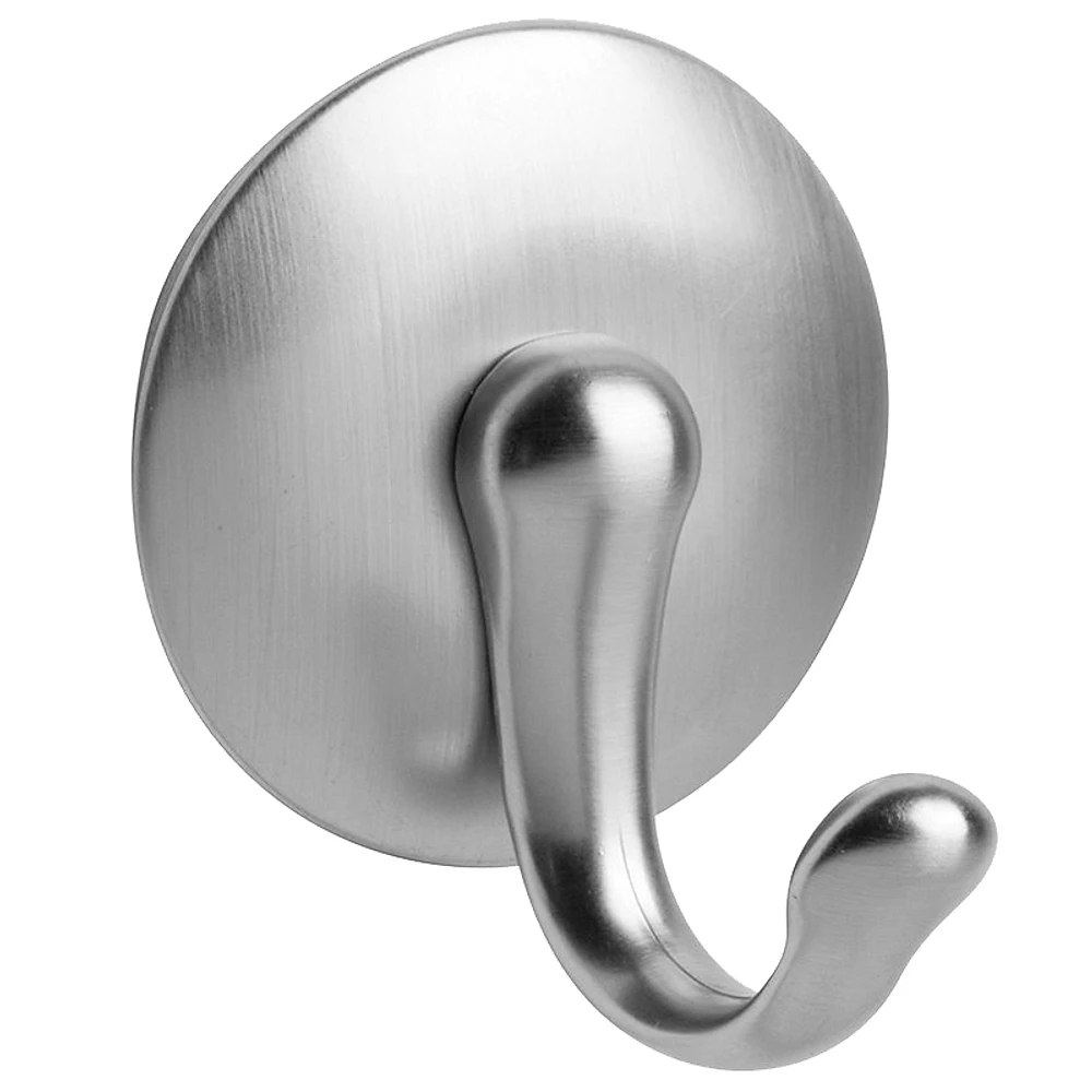 InterDesign Affixx Plastic Hook - Brushed - 3 x 2.5 x 1.75in