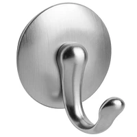 InterDesign Affixx Plastic Hook - Brushed - 3 x 2.5 x 1.75in