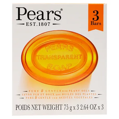 Pears Transparent Soap - 3 x 75g