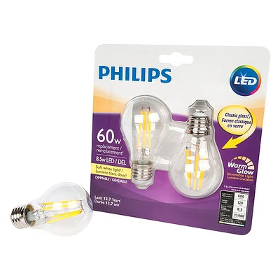 Philips A19 LED Soft White - Warm Glow - 60w