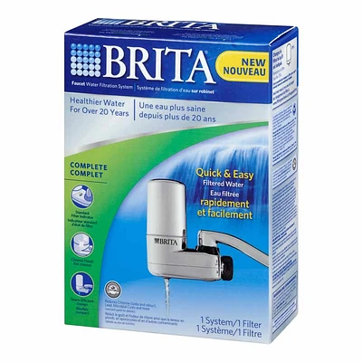 Brita On Tap Faucet Water Filter System with Lead and Chlorine Filtration - Chrome - 1 count