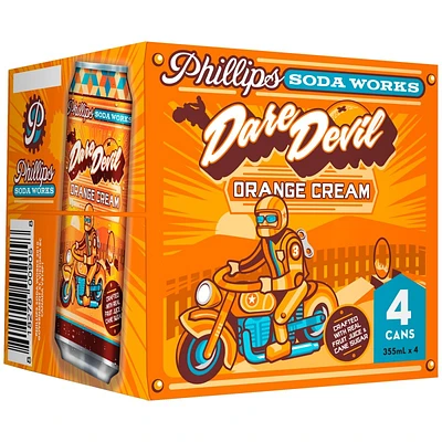 Phillips Dare Devil Orange Cream Soda Works - 4 X 355ml