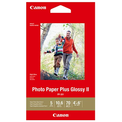 Canon Glossy Photo Paper Plus II - 4 x 6inch - 20 Sheets - 1432C004