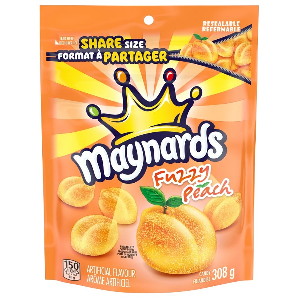 Maynards Fuzzy Peach Gummy Candies