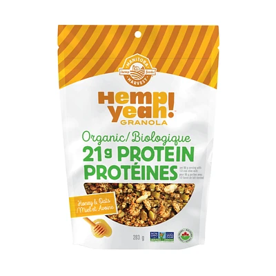 Manitoba Harvest Hemp Yeah Organic Granola - Honey & Oats - 283g