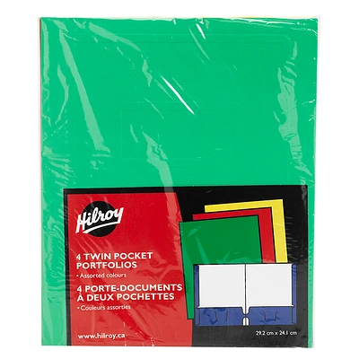 Hilroy Twin Pocket Portfolio - 4 pack