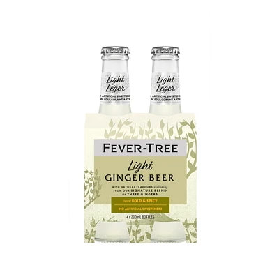 Fever-Tree Refreshingly Light Ginger Beer - 4x200ml