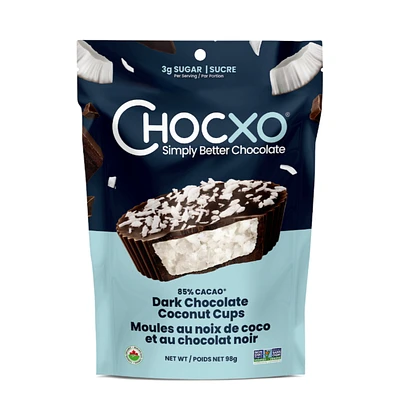 Chocxo Dark Chocolate Coconut Cups - 98g