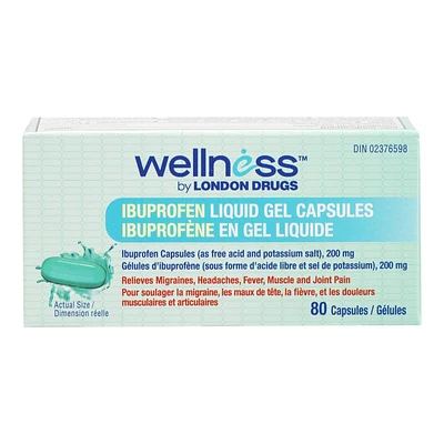 Wellness by London Drugs Ibuprofen Liquid Gel Capsules - 200mg