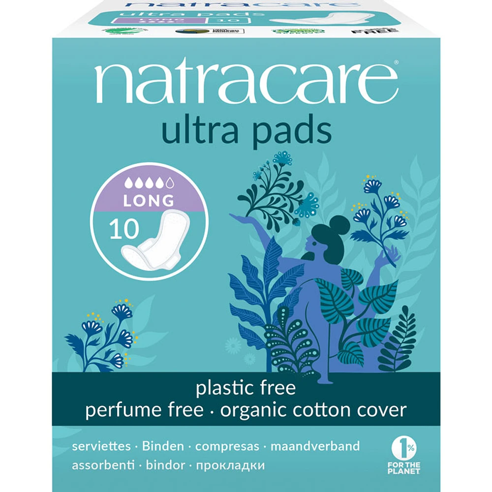 Natracare Natural Ultra Pads with Wings - Long - 10 pack