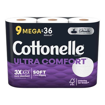 Cottonelle Ultra Comfort Toilet Paper - 9 Mega Rolls