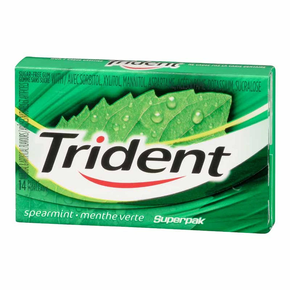 Trident Gum - Spearmint - 14 pieces
