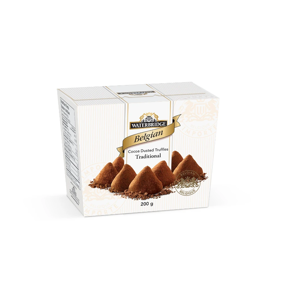 Waterbridge Belgian Dusted Truffles - Milk Chocolate - 200g