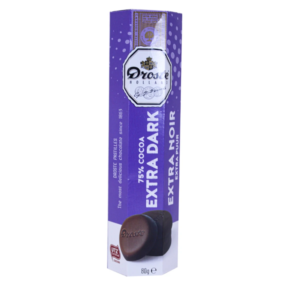 Droste Pastilles 75% Extra Dark Chocolate - 80g