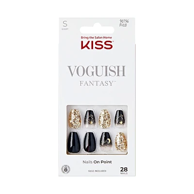 Kiss Voguish Fantasy Nails On Point - Short - Hush Rush - 28s