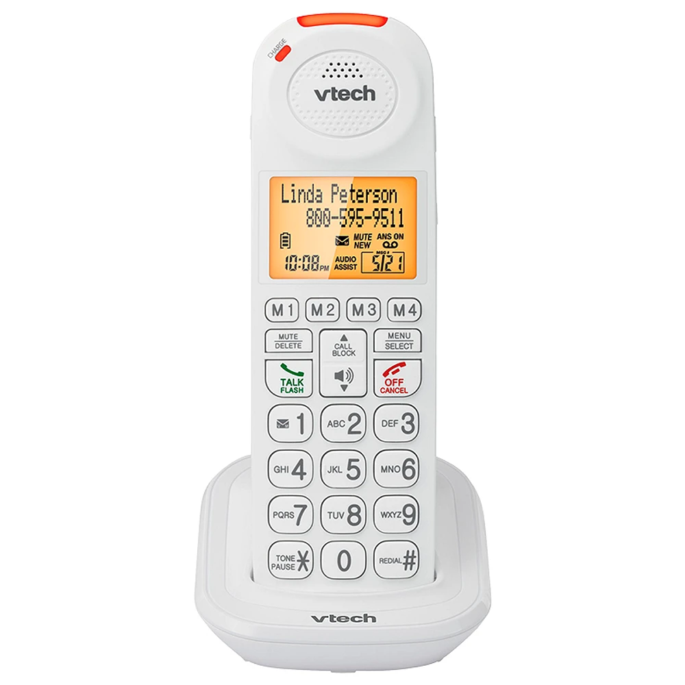 VTech CareLine Amplified Big Button Accessory Handset for SN5127 or SN5147 Series Phones - White - SN5107