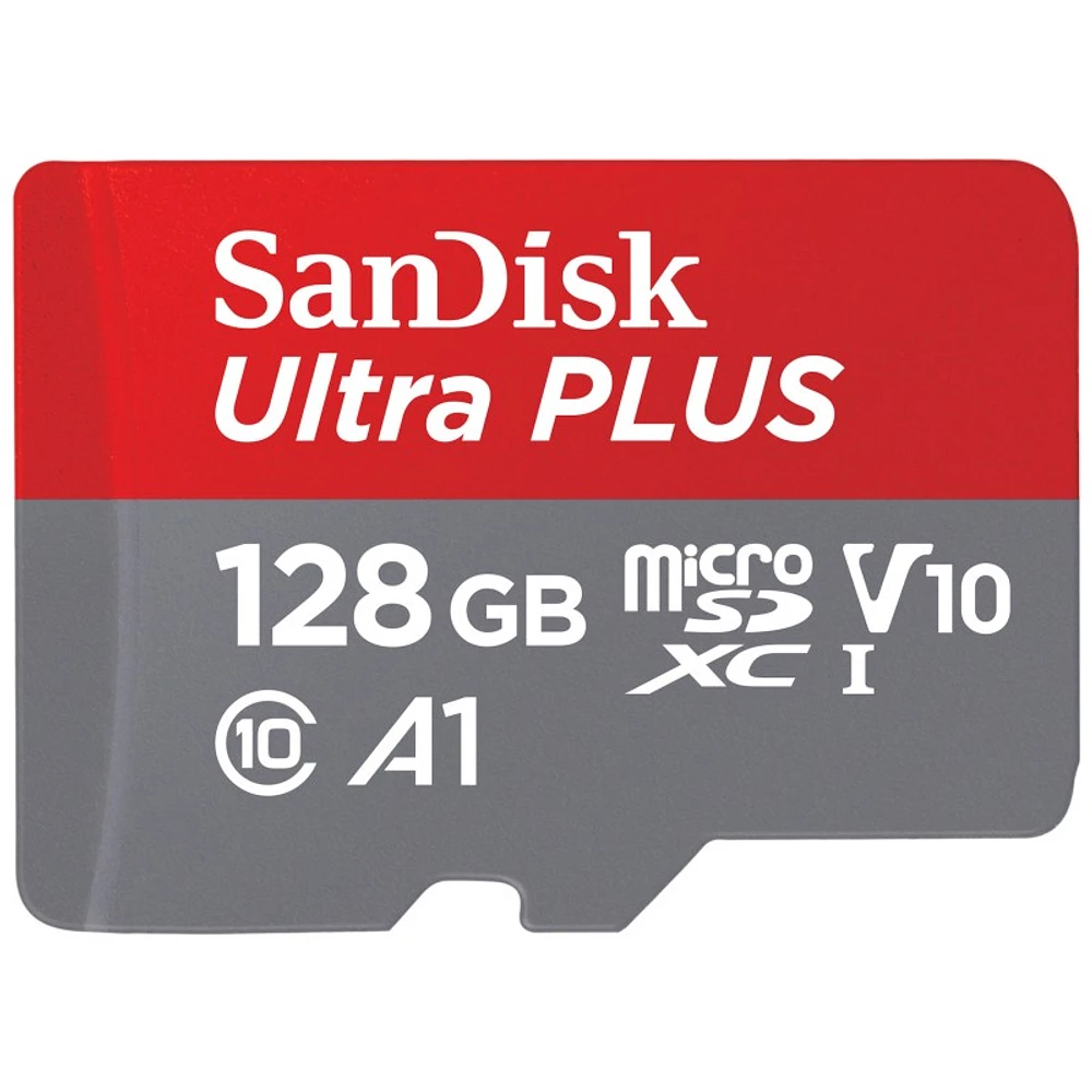 SanDisk Ultra Plus 128GB MicroSDXC UHS-I Card A1 - SDSQUBC-128G-CN6IA