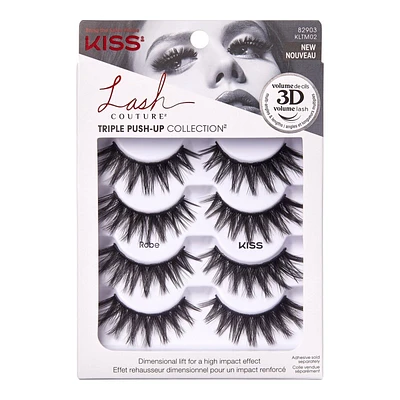 KISS Lash Couture Triple Push-Up Collection Robe False Lashes - 4 pairs