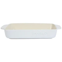 Crock Pot Artisan Rectangular Stoneware Bakeware - White - 5.6Qt