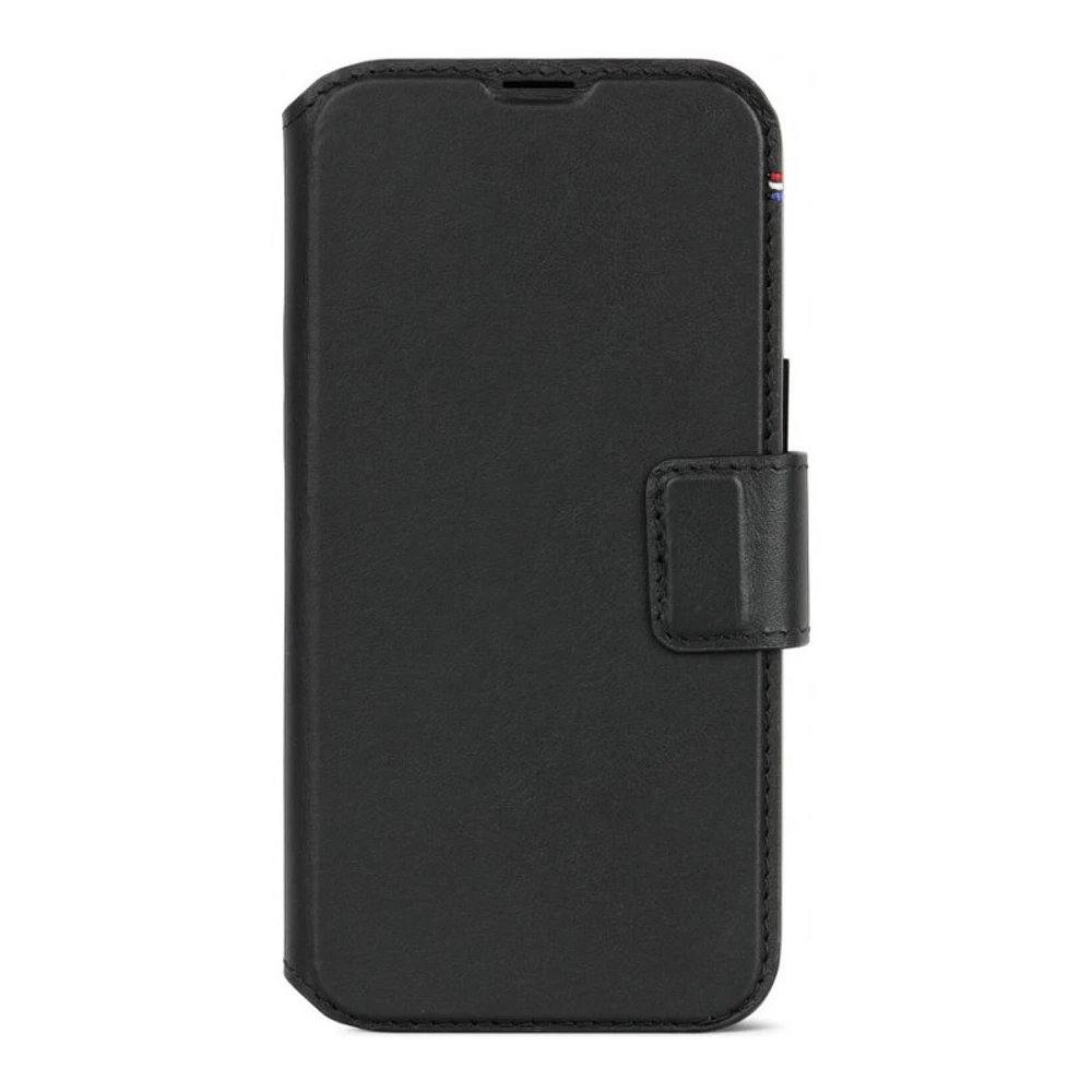 Decoded Core Collection Leather Flip Cover for iPhone 15 Pro Max - Black