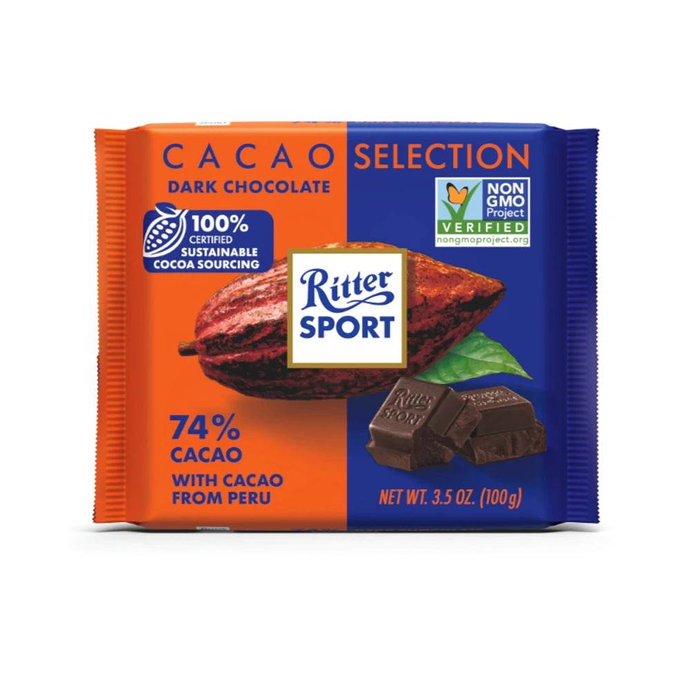 Ritter Sport - 74% Cacao Dark Chocolate - 100g