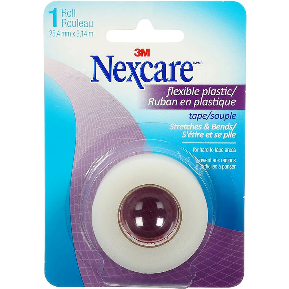 3M Nexcare Flexible Plastic Clear Tape - 25.4mm x 9.14m