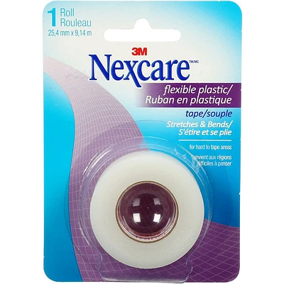 3M Nexcare Flexible Plastic Clear Tape - 25.4mm x 9.14m