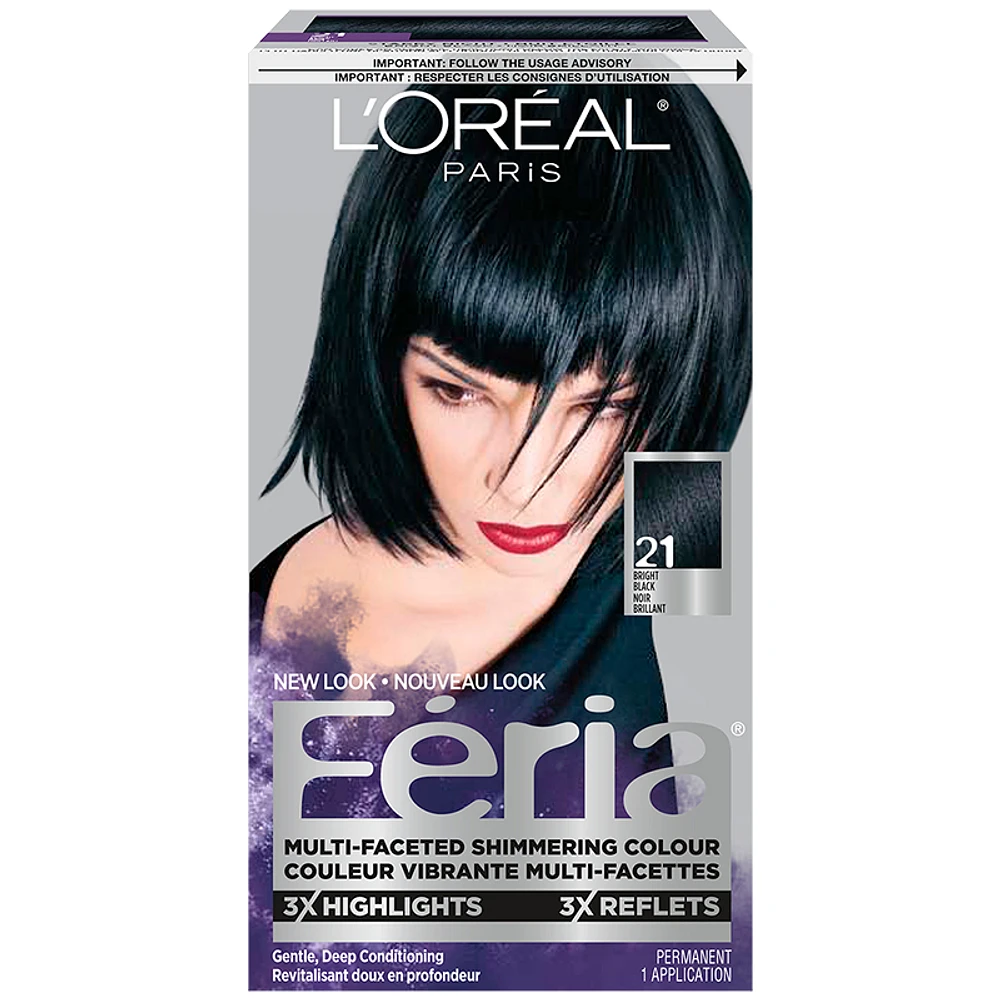 L'Oreal Feria Hair Colour - 21 Bright Black